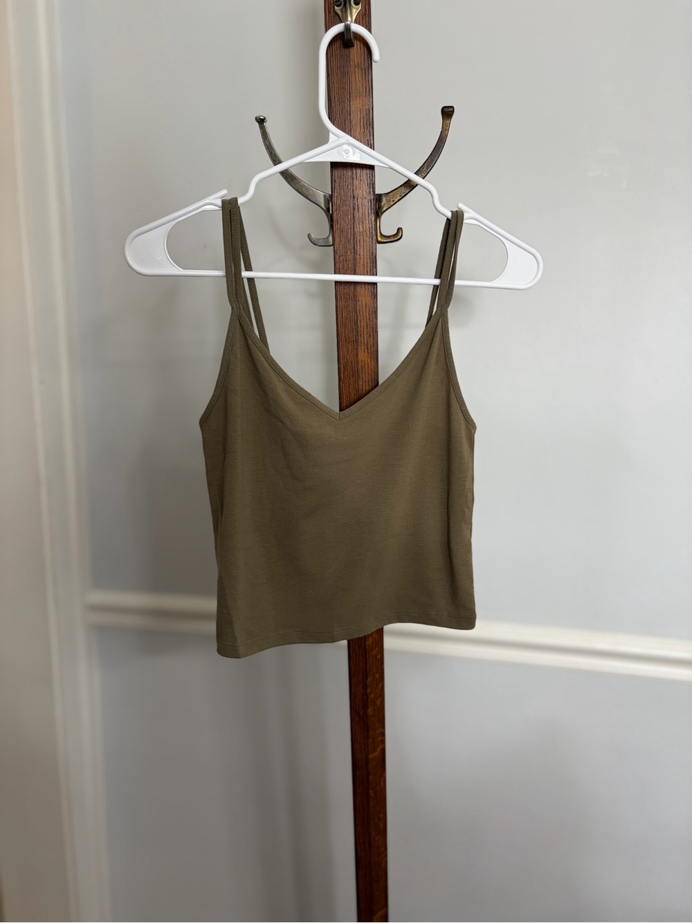 Dry Goods Olive V-Neck Double-Strap Cami